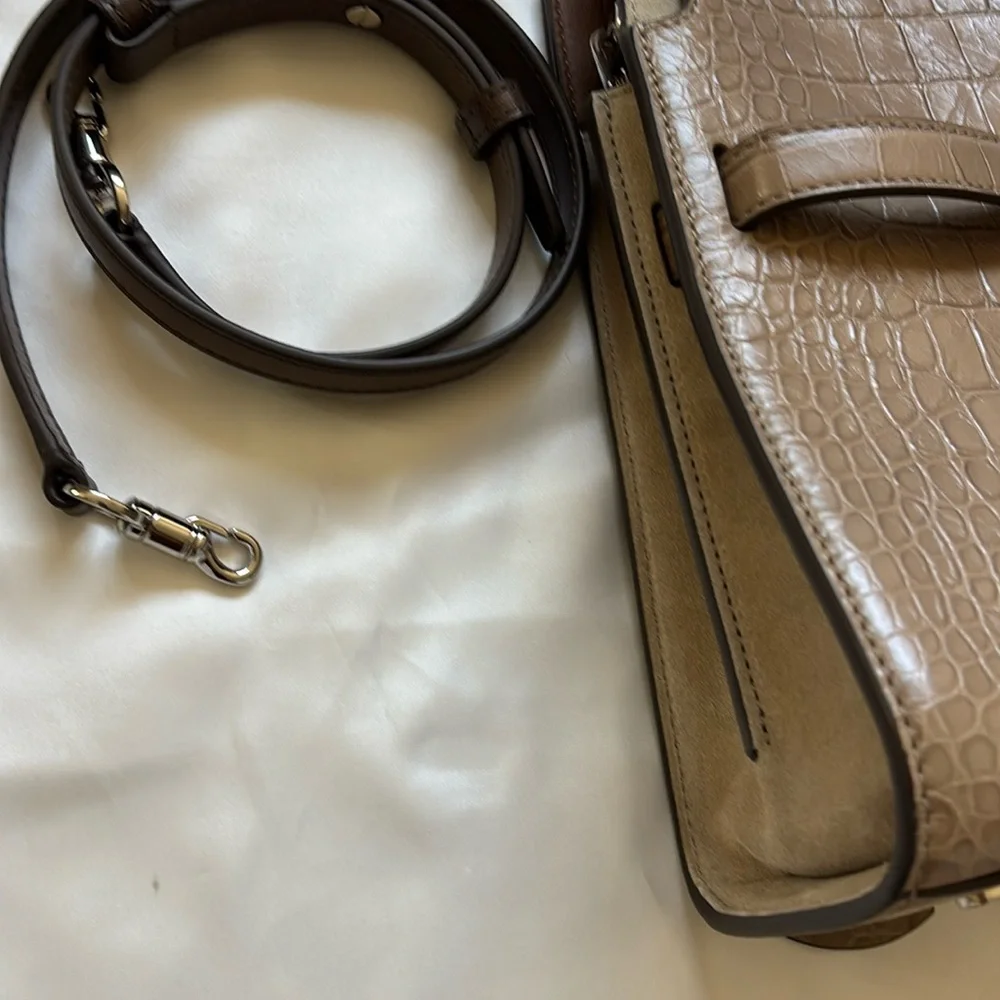 Small Lee Radziwill Embossed Leather Double Bag
Brown Shale - Picture 3 of 12